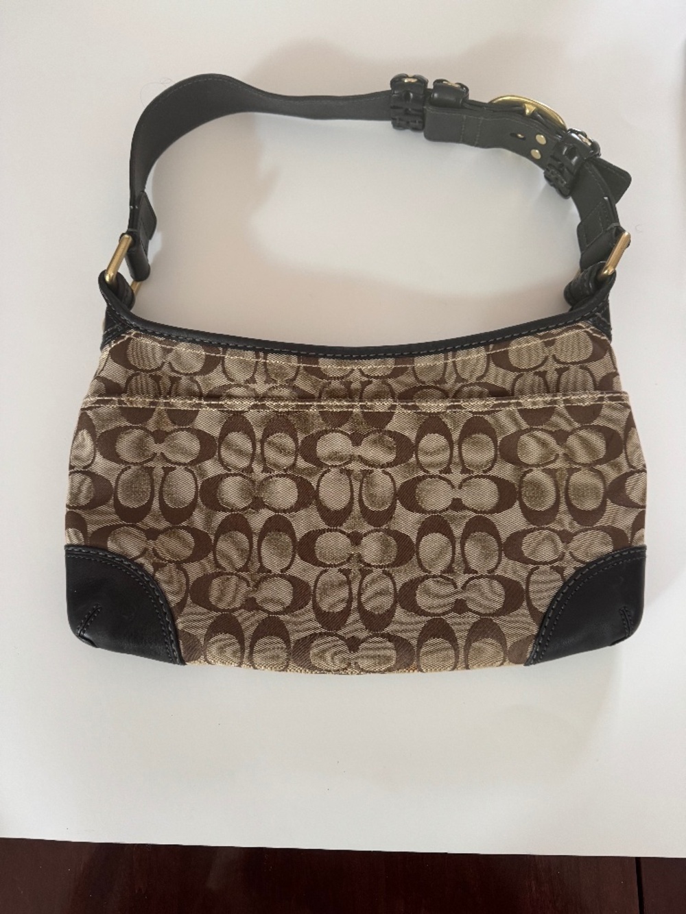 VTG Coach Signature canvas Tan-Brown SoHo HoBo shoulder bag